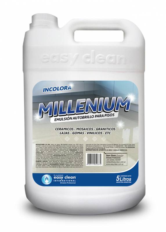 Cera Autobrillo Incolora Easy Clean Millennium X 5Lts 70137