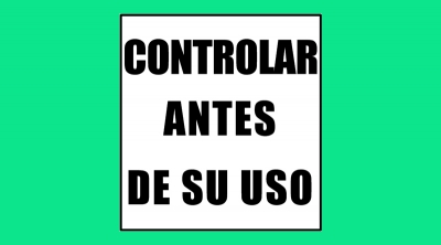 Cartel 50 400 X 450  Controlar Antes De Su Uso