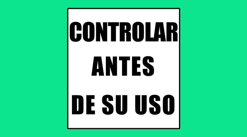 Cartel 50 400 X 450  Controlar Antes De Su Uso