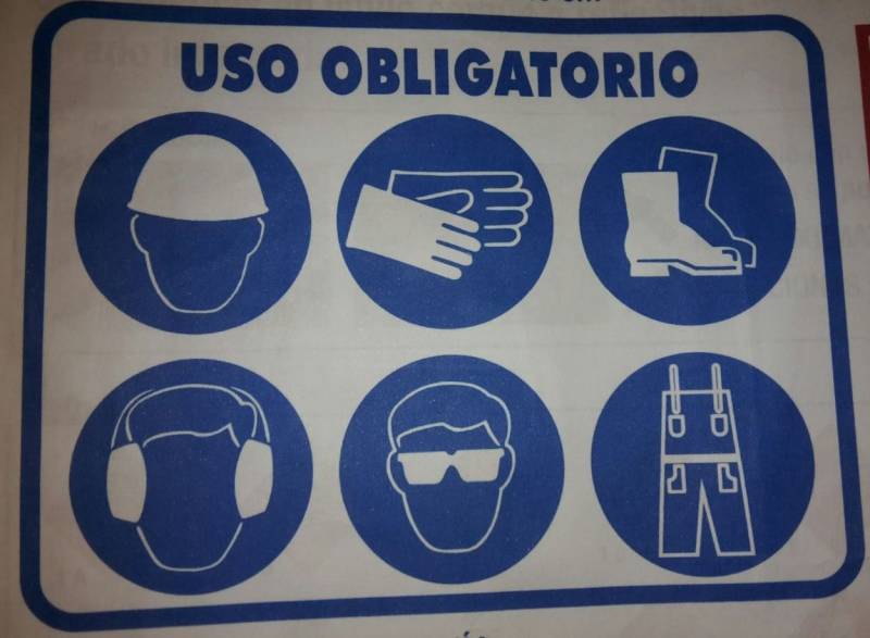 Cartel 600 X 400  Uso Obligatorio De Elementos De Seguridad