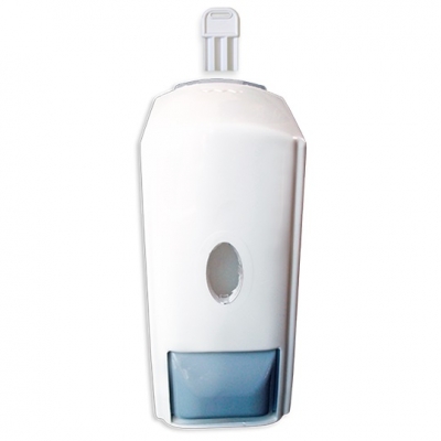 Dispenser Jabon Liquido Tapa Blanca Recargable C/Tecla Gris 10414