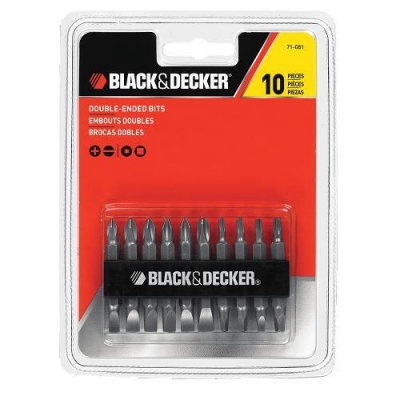 Set De Puntas Black & Decker P/Atornillador Elec. 10 Pz 71 081