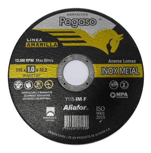 Disco De Corte Pegaso Aliafor 115 X 1,6Mm (4 1/2) Cd.:y115Im
