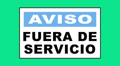Cartel 3339 300 X 400  Aviso Fuera De Servicio