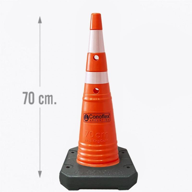 Cono 70 Cm Pvc C/Ref Y Base De Goma Mod 1570Lsfb/R2 King Cone