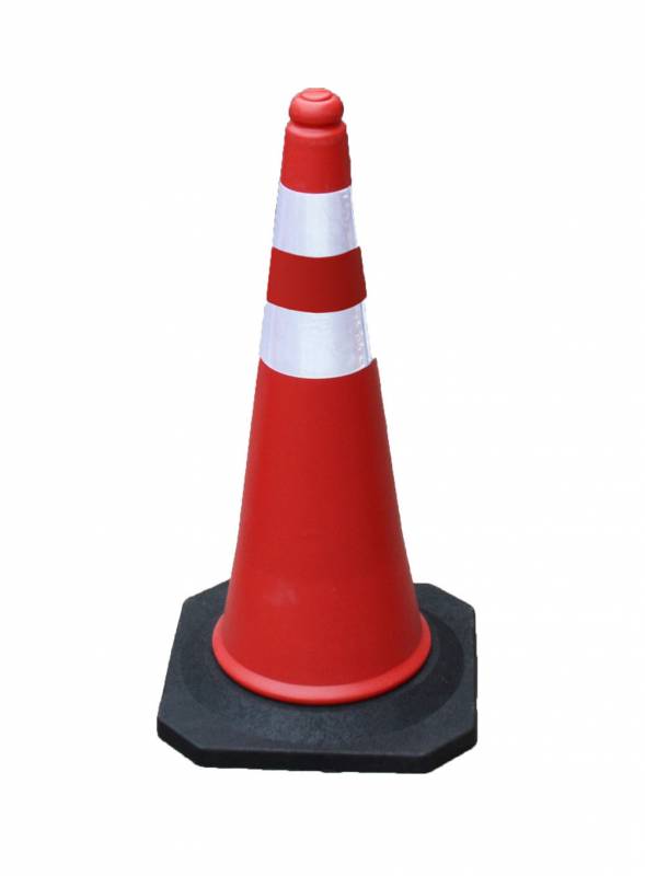 Cono 75 Cm C/Reflectivo Y Base De Goma Ucu0002Pv
