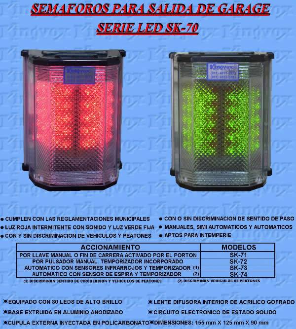 Semaforo Sk-71 Vision C/Buzzer 180º Led 220V