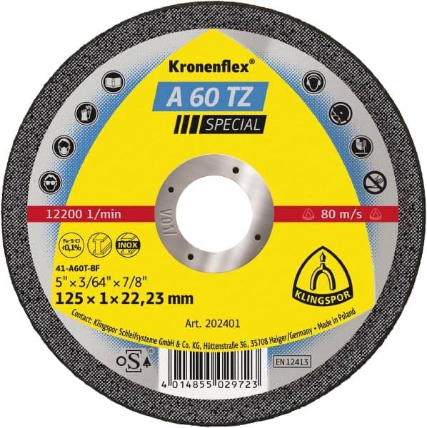 Disco De Corte Klingspor A 60 Tz 115 X 1Mm (4 1/2) Cd.:202400