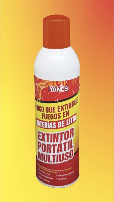 Matafuego Extintor Portatil En Aerosol P/Fuegos Tipo A/K Y Li - 250Ml