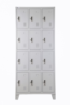 Armario Lockers Tipo Bolsero 12 Puertas 1910 X 826 X 450Mm (Alto-Frente-Fondo) - C/ Doble Ojal