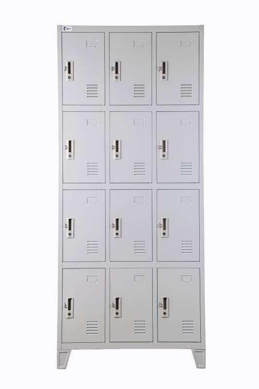 Armario Lockers Tipo Bolsero 12 Puertas 1910 X 826 X 450Mm (Alto-Frente-Fondo) - C/ Doble Ojal
