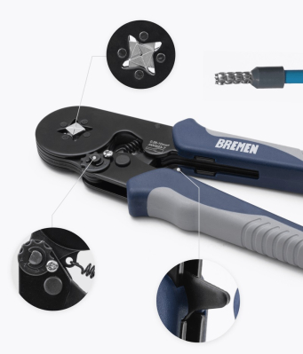 Pinza Crimpeadora Bremen P/Terminales Tiff - 0,25 A 10 Mm² - Cd.:8719