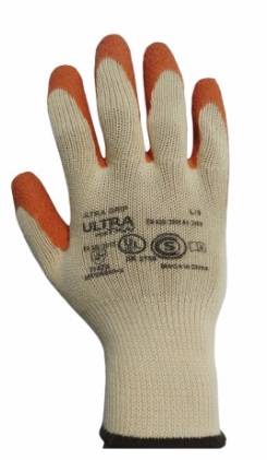 Guante Amarillo/Naranja Ultra Poliester Latex Egu122 T.10