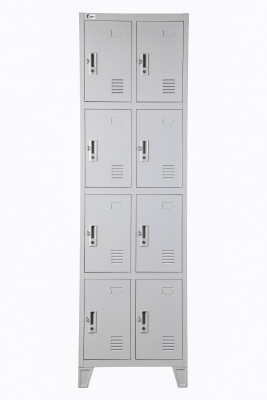 Armario Lockers Tipo Bolsero 8 Puertas 1910 X 559 X 450Mm (Alto-Frente-Fondo) - C/ Doble Ojal