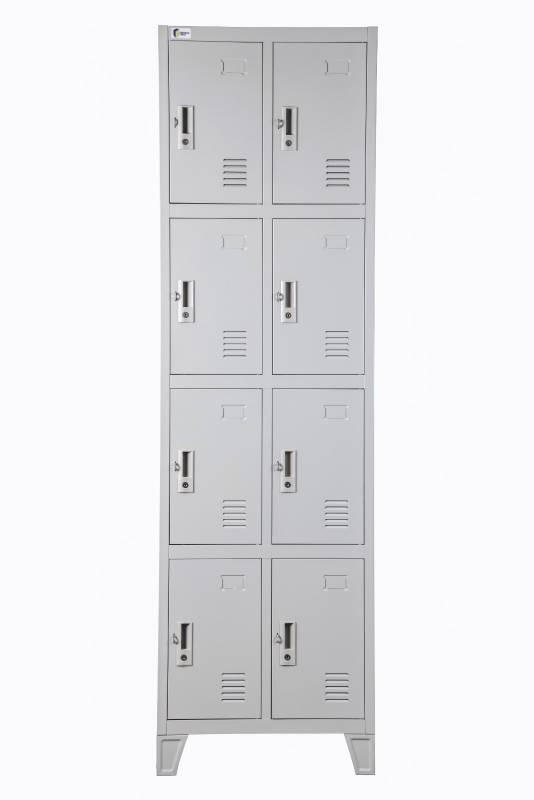 Armario Lockers Tipo Bolsero 8 Puertas 1910 X 559 X 450Mm (Alto-Frente-Fondo) - C/ Doble Ojal