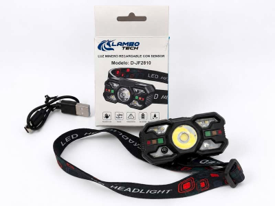 Linterna P/Cabeza - Recargable (Usb) - C/Sensor Movi. Cd.:d-Jf2810