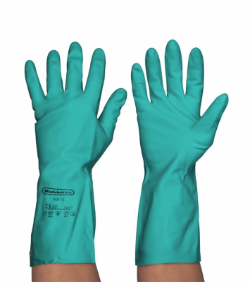 Guante Nitrilo Verde Flocado Rnf15 Rubberex 35Cm