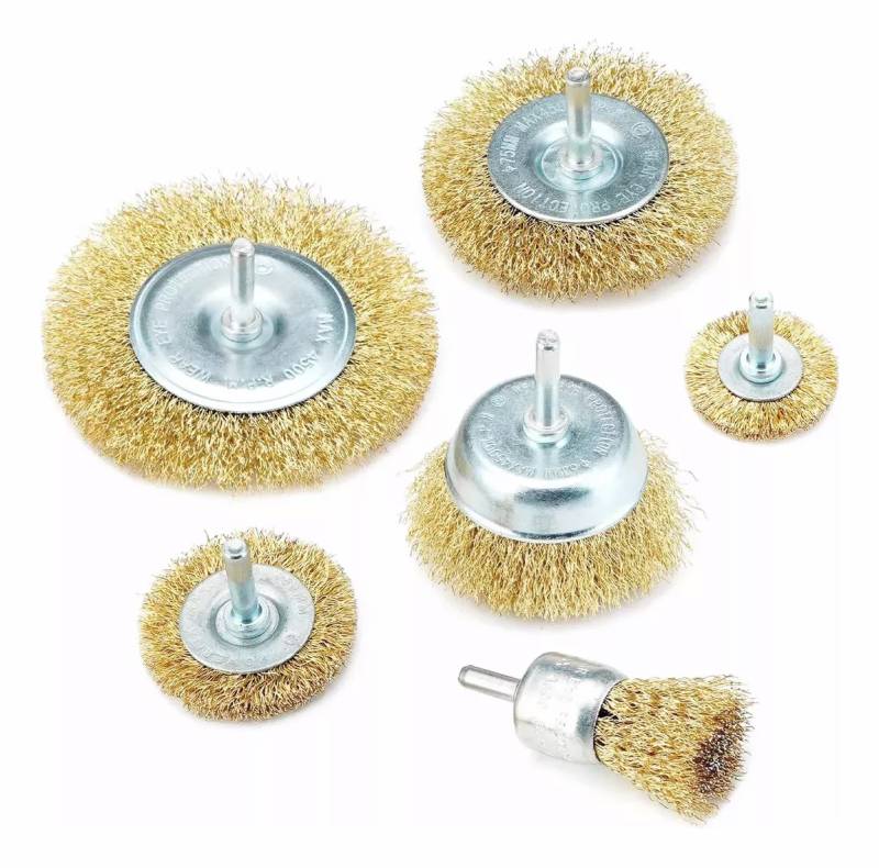 Cepillos Acero P/Taladro Tigerlion Set 6Pz - Ln-33726