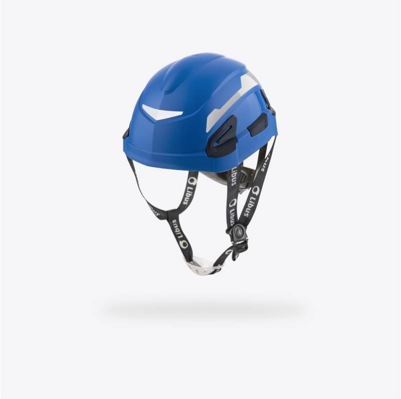 Casco Libus Andes Azul C/Arnes Textil Crem.- Mentonera Y Ref. Cd. 904843