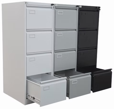 Armario Archivo Fichero De 4 Cajones - 1320 X 460 X 620Mm (Alto-Frente-Fondo)